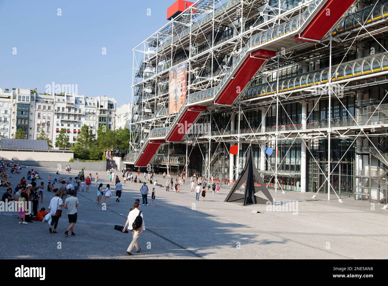 France, Paris, Pompidou Beaubourg Centre. Stock Photo