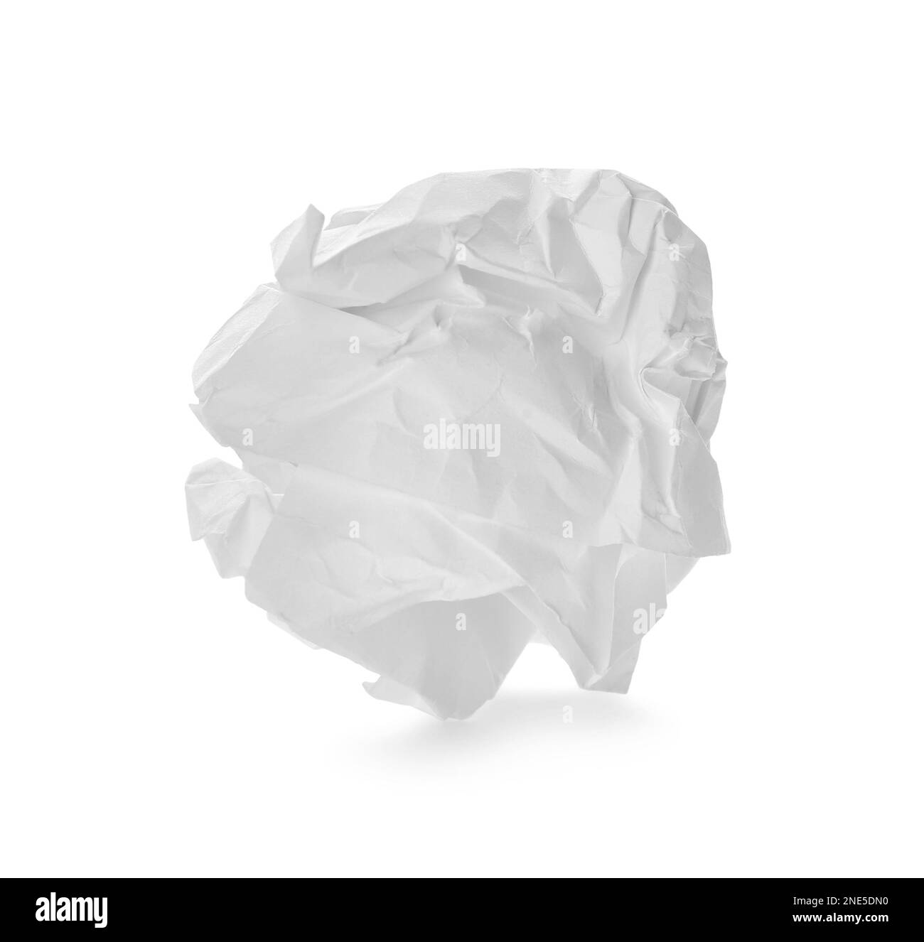 Crumpled sheet of paper isolated on white Stock Photo