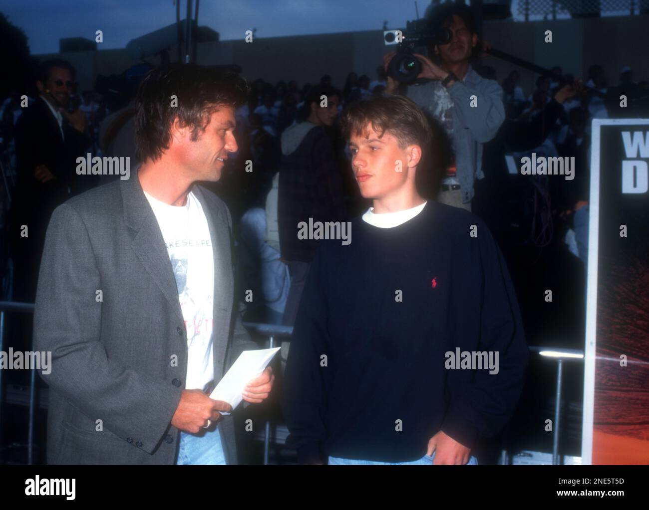 Los Angeles, California, USA 25th June 1996 Harry Hamlin and son Dimitri Alexander Hamlin attend 20th Century Fox' 'Independence Day' Premiere at Mann Village Theatre on June 25, 1996 in Los Angeles, California, USA. Photo by Barry King/Alamy Stock Photo Stock Photo