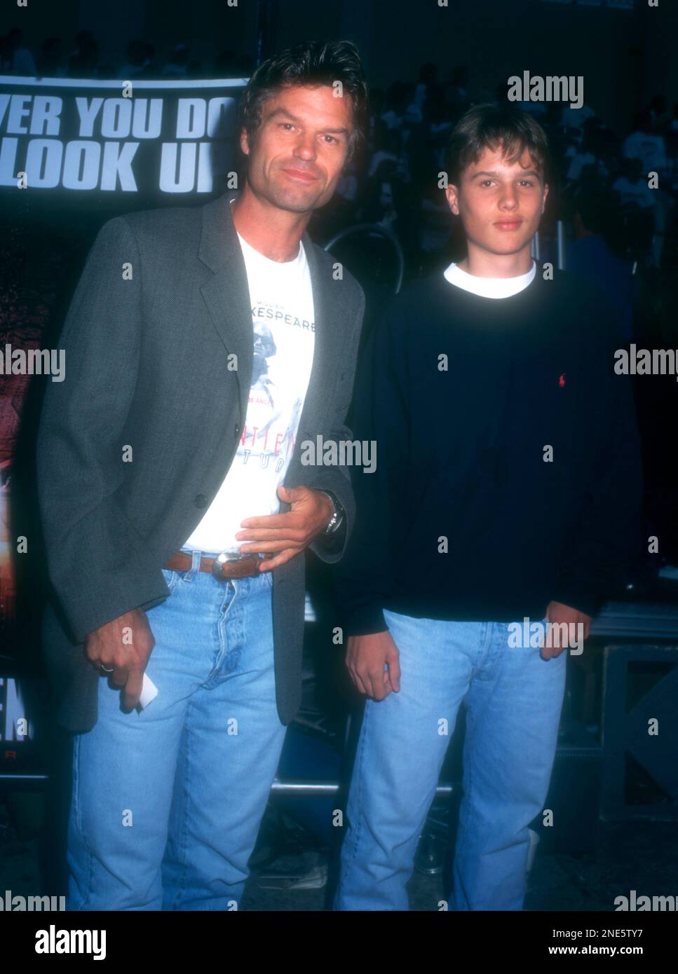 Los Angeles, California, USA 25th June 1996 Harry Hamlin and son