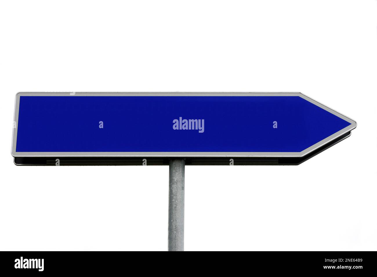 empty blue signpost Stock Photo