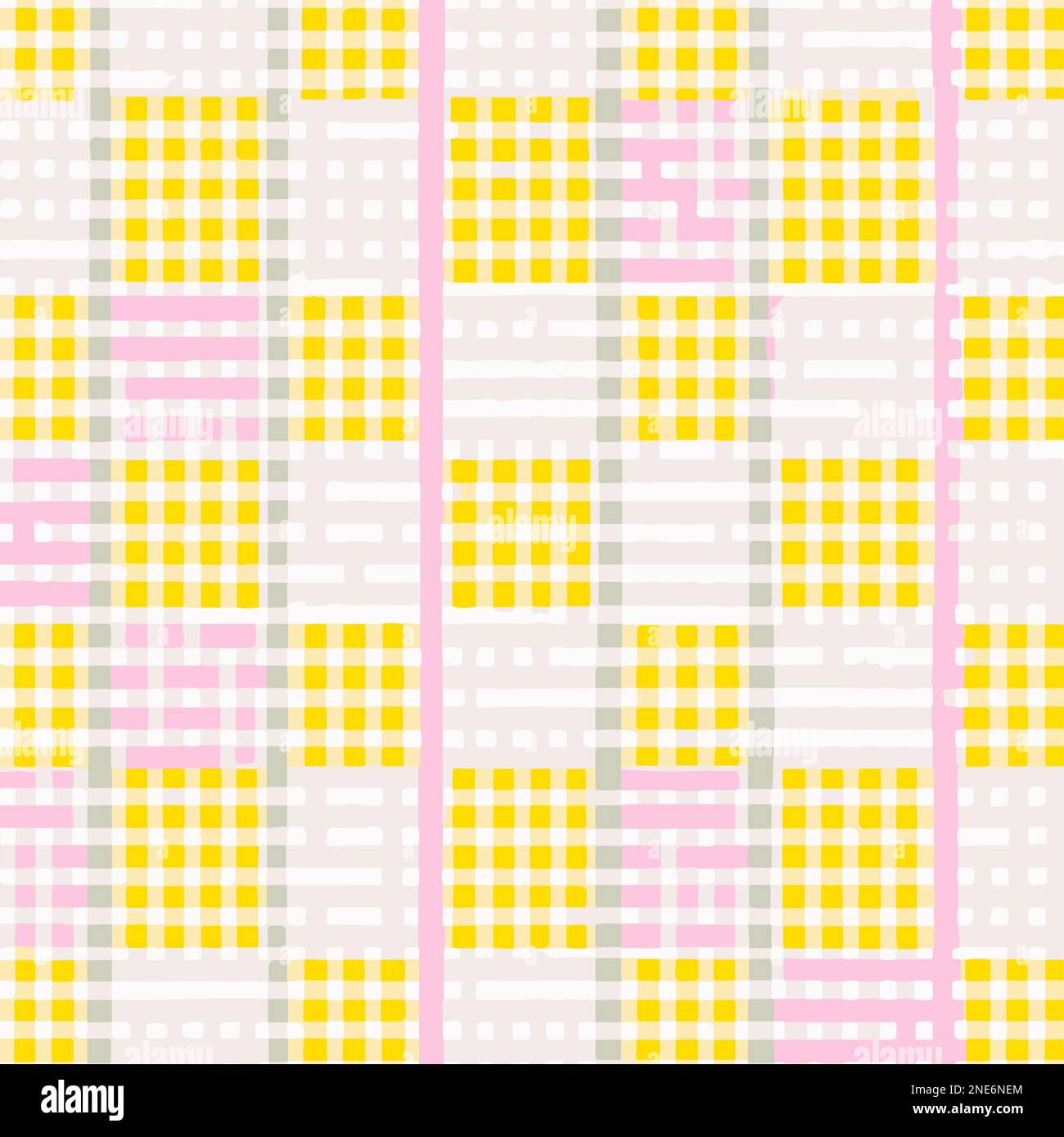 Colorful Check Pattern Vector Background Style. Handmade vector art. Stock Vector