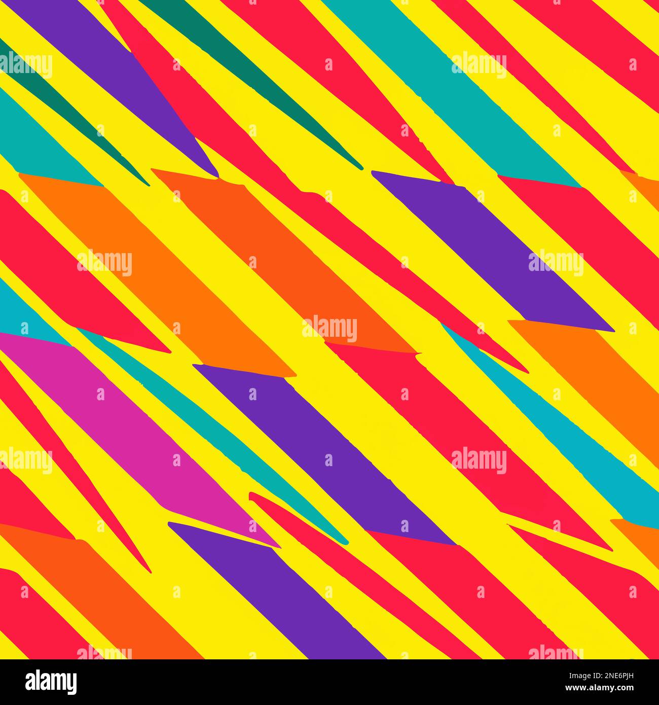 Colorful Red And Yellow Diagonal Lines Vector Background Style. Handmade vector art. Stock Vector