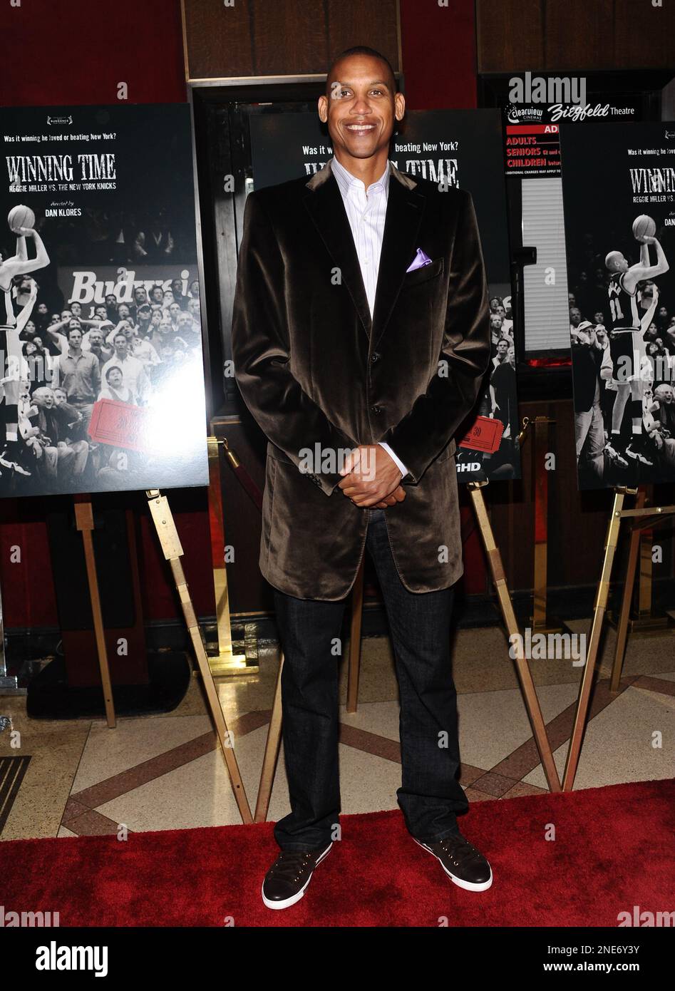 Former NBA player Reggie Miller attends the premiere of 