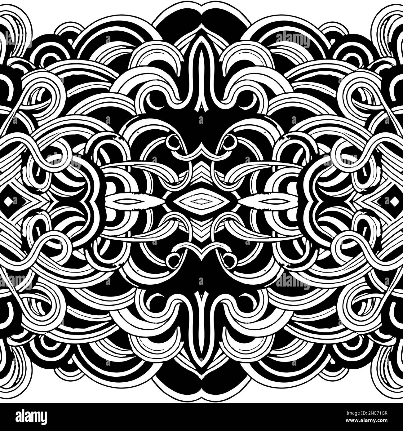 Seamless pattern black white vector hi-res stock photography and images ...