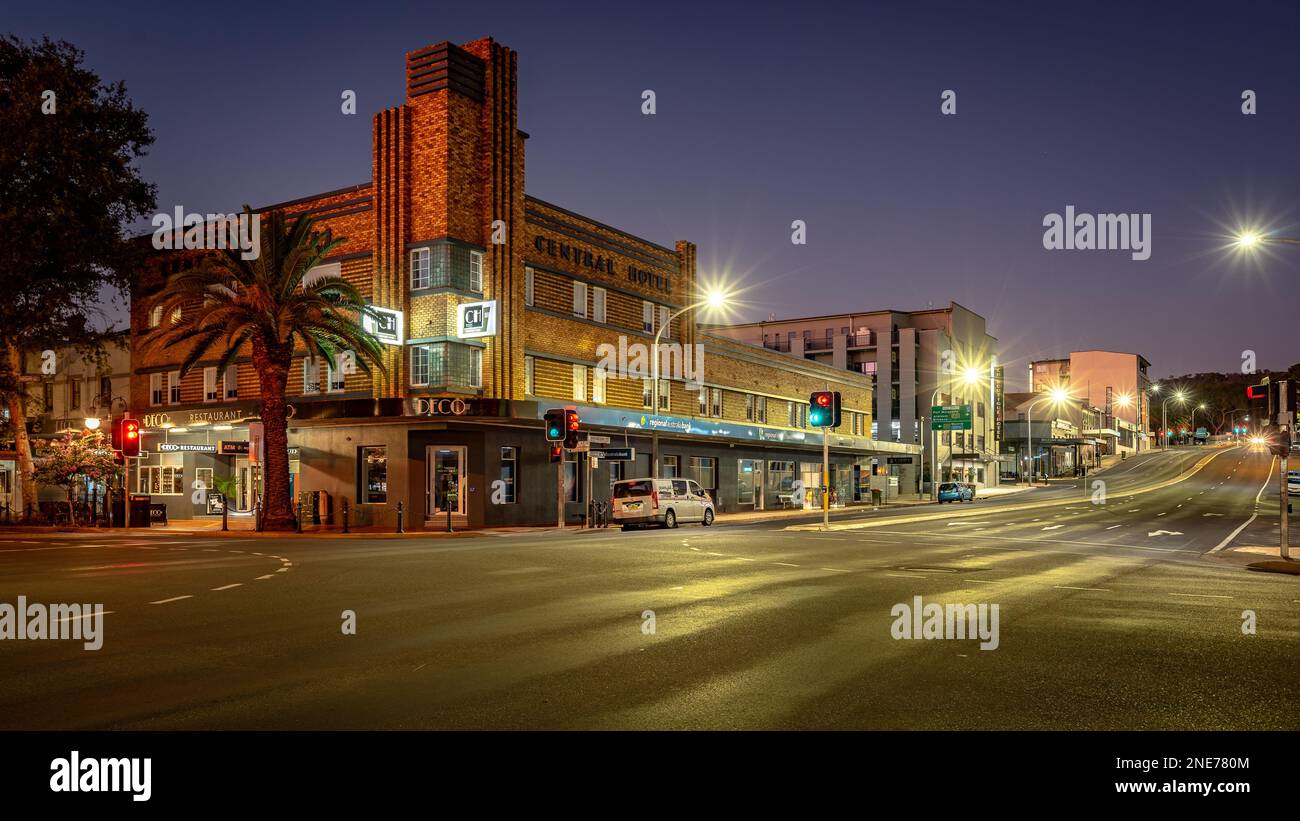 Tamworth, New South Wales, Australia - Historical Central Hotel building Stock Photo