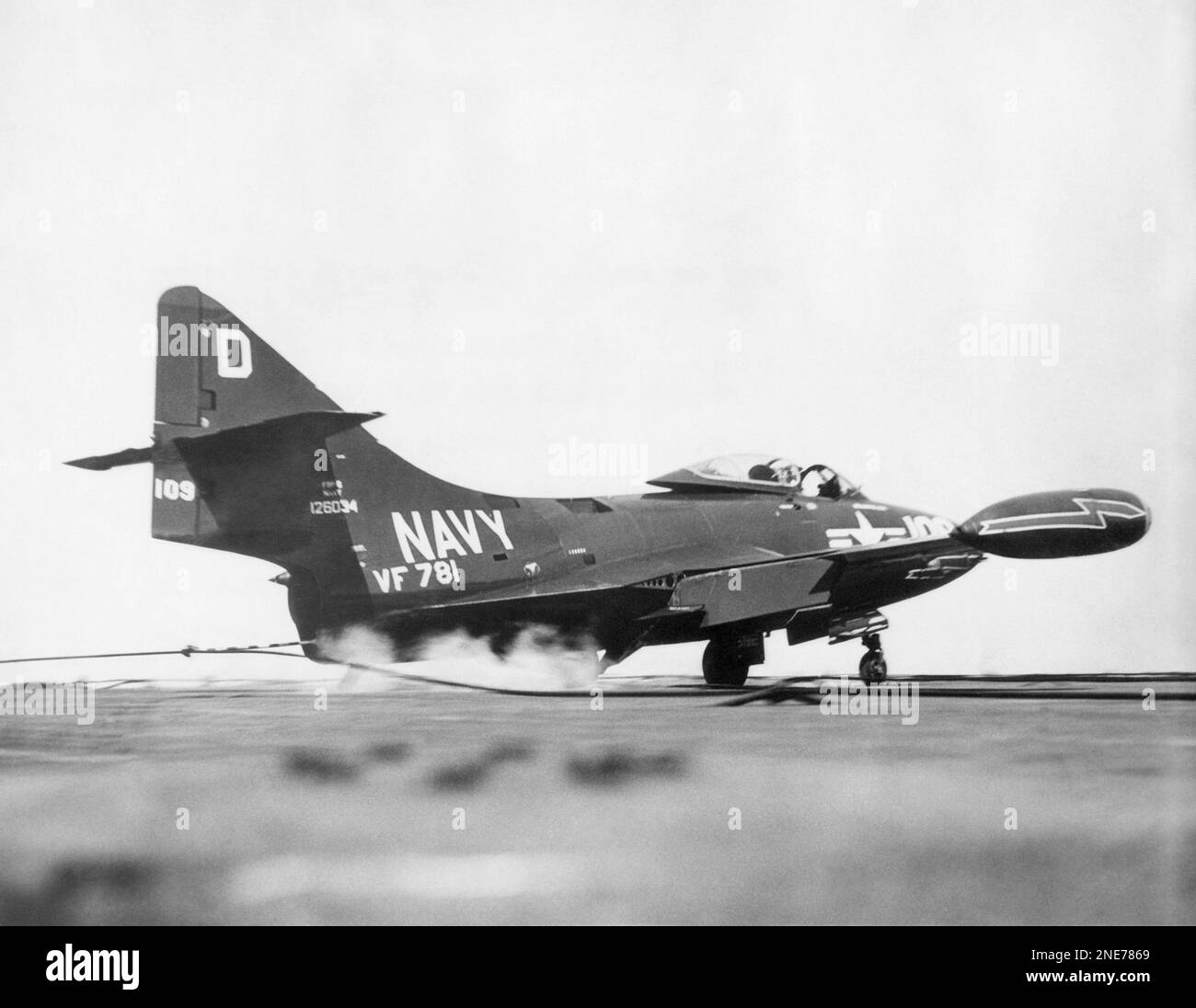 Panther Jet plane piloted by Lt. Joseph J. MacBrien, Royal Canadian