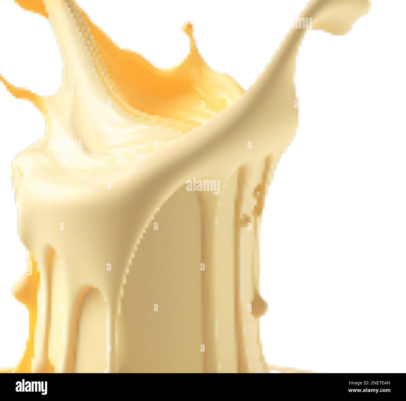 Spreading cheese, cream, milk, cream or yogurt.Flowing realistic liquid