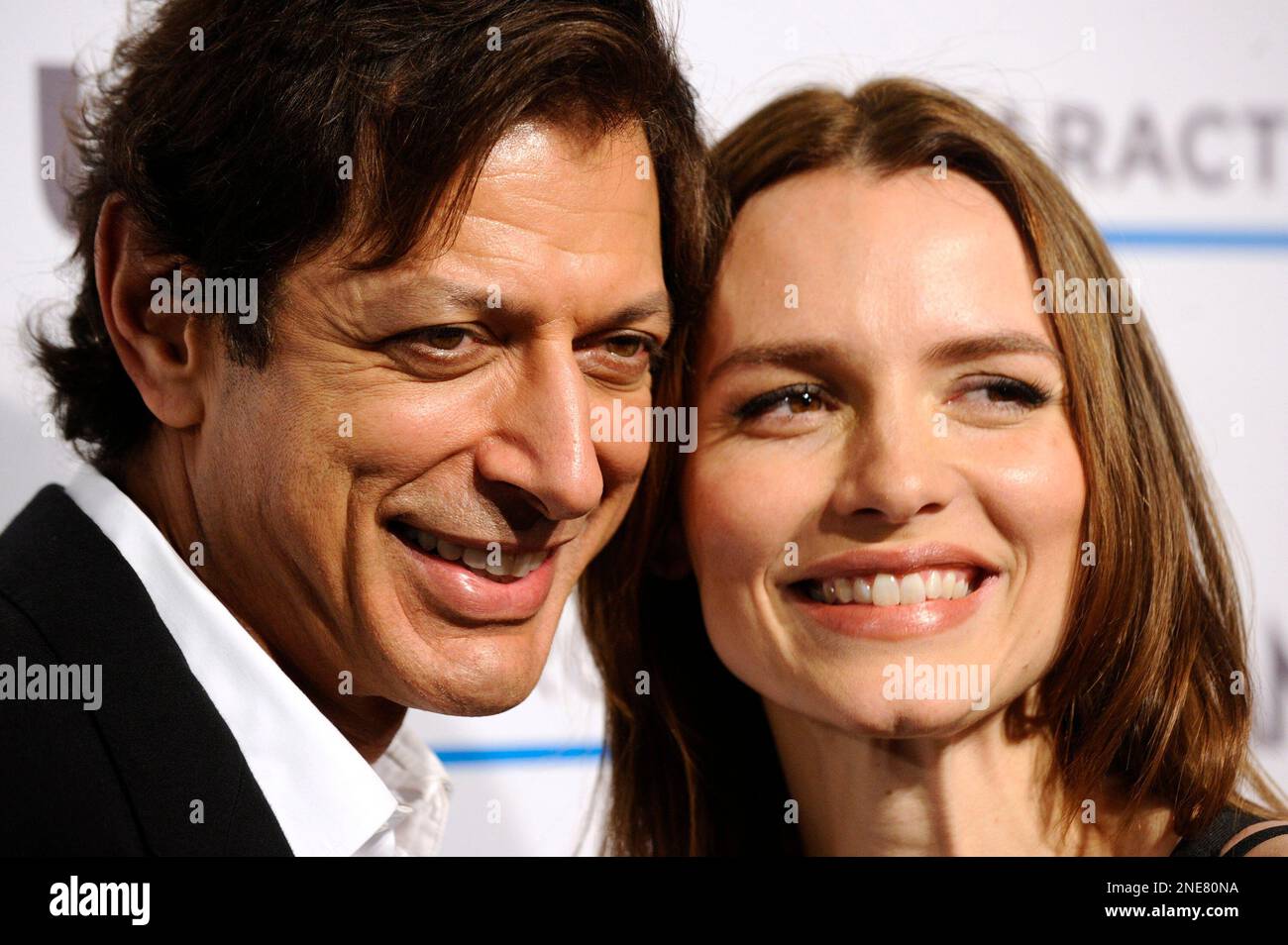 Actors Jeff Goldblum and Saffron Burrows attend the USA Network and