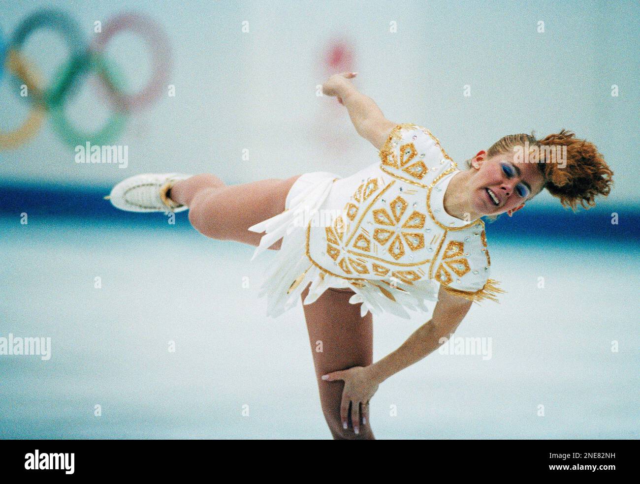 FILE-This Feb. 21, 1992 file photo shows figure skater Tonya Harding of