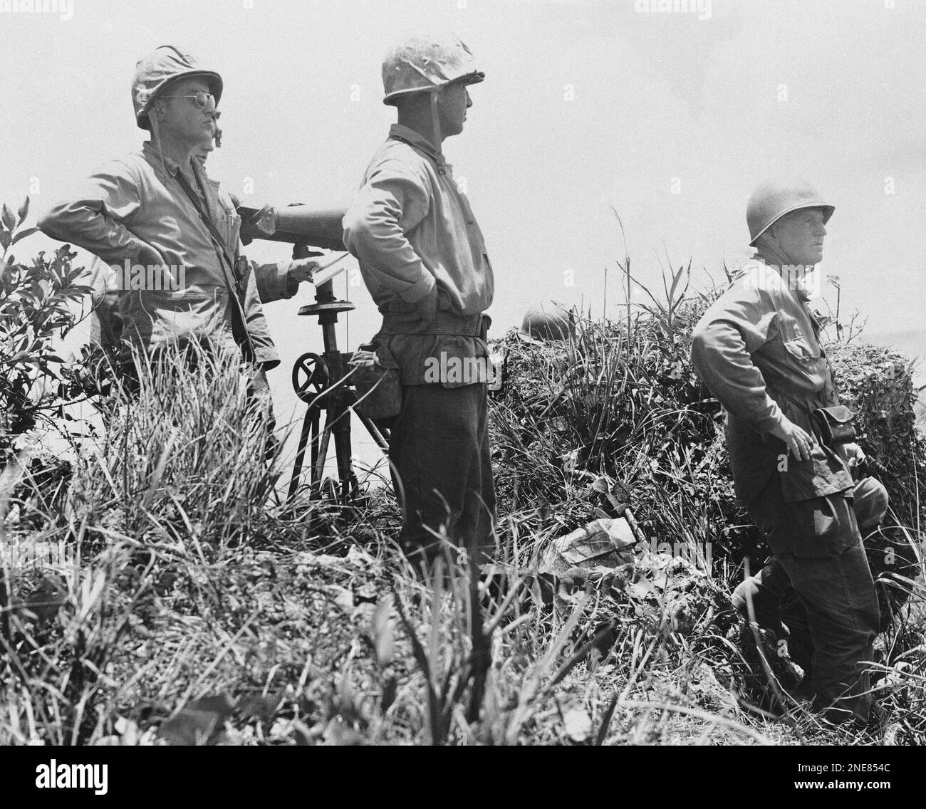 Lt General Simon Bolivar Buckner Extreme Right Commanding General 