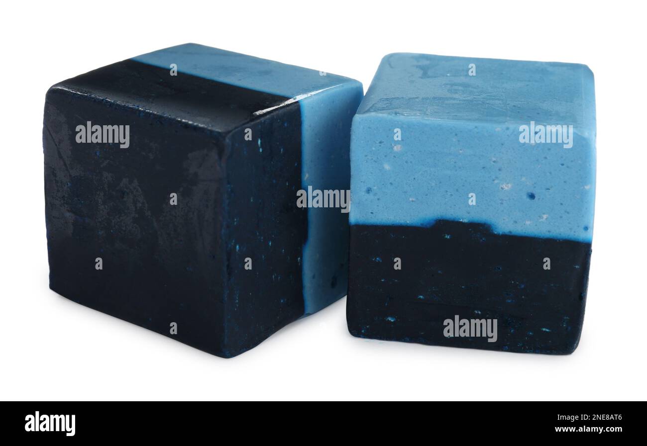 Toilet bowl cleaning cubes isolated on white Stock Photo Alamy