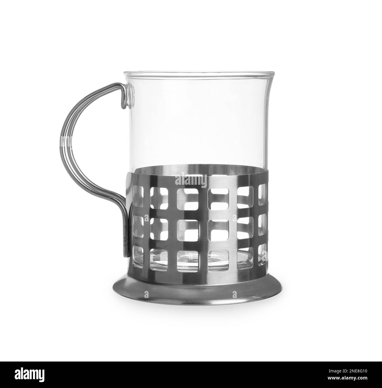 Traditional tea glass holder on white background Stock Photo Alamy