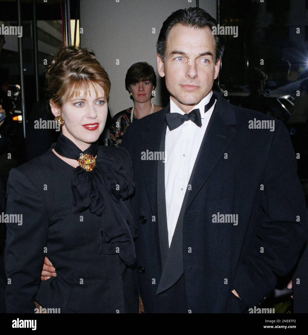 Actor Mark Harmon shown with actress wife Pam Dawber at the Golden ...