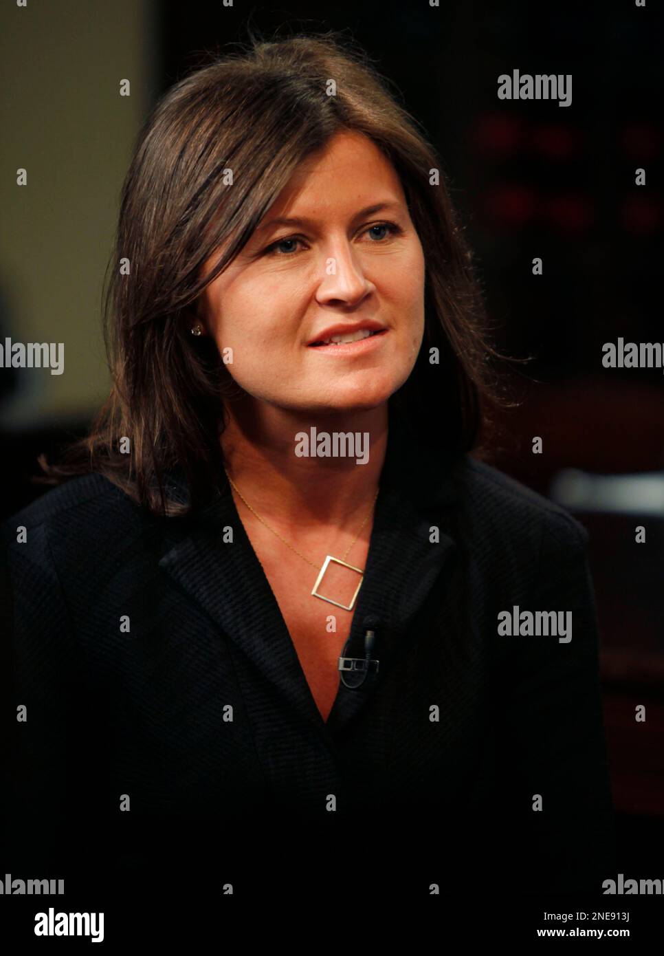 Salida Capital CEO Courtenay Wolfe is interviewed before her lunch with  Berkshire Hathaway Chairman and CEO Warren Buffett, Monday, Feb. 22, 2010,  at the Smith and Wollensky restaurant in New York. Salida
