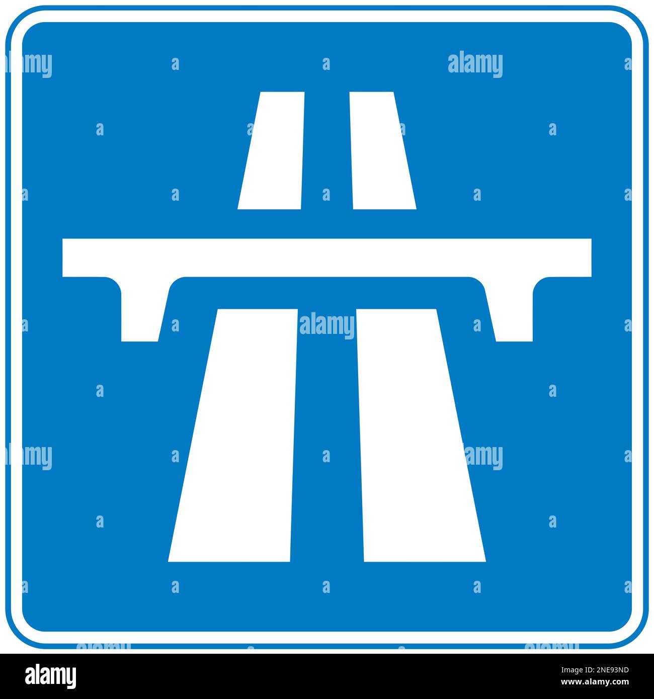 Motorway warning sign hi-res stock photography and images - Alamy