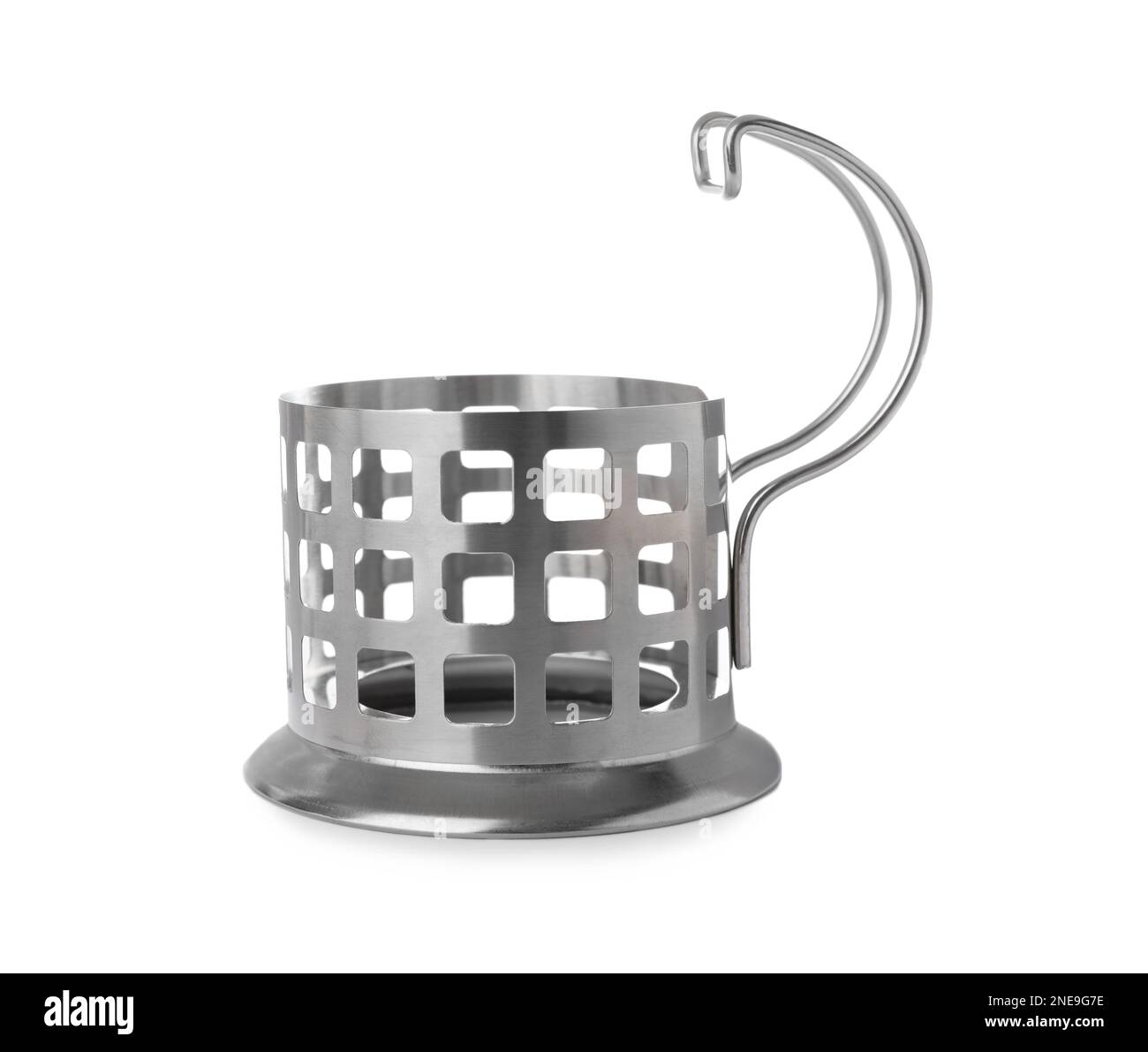 Traditional tea glass holder on white background Stock Photo Alamy