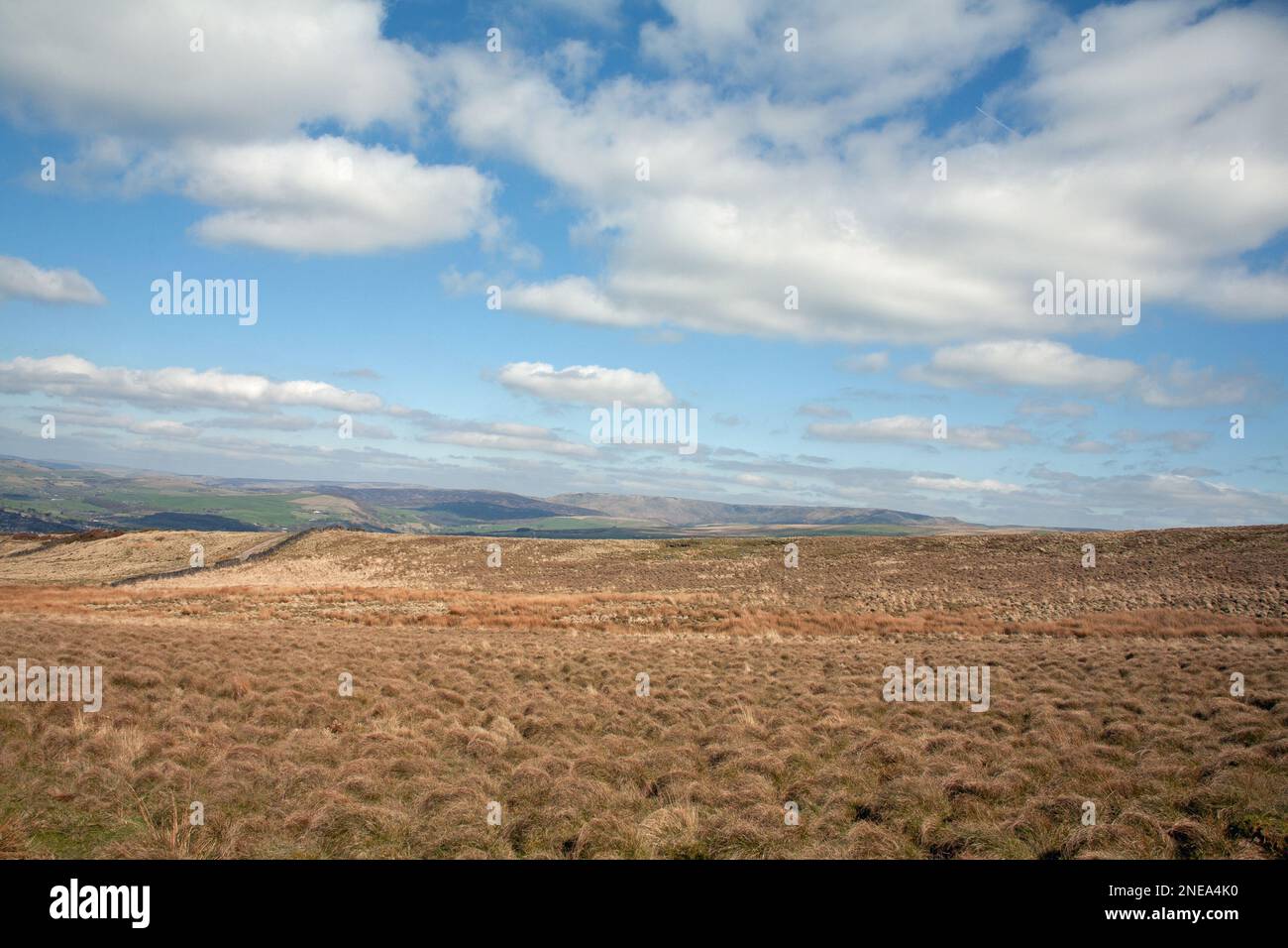 Kinder Scout viewed from Blackhill above Disley Derbyshire England ...