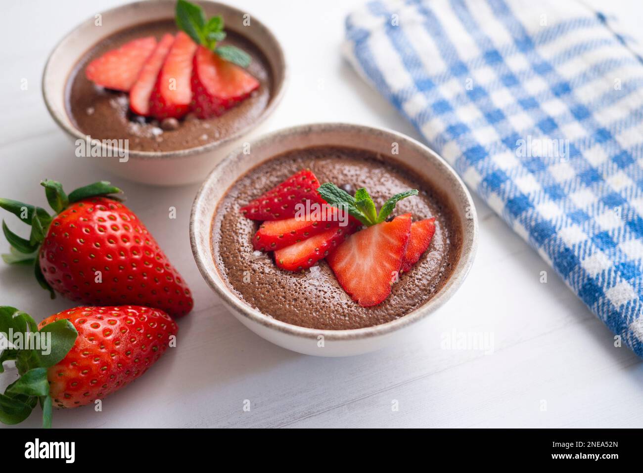 Chocolate mousse a dessert of French origin, whose base is egg white