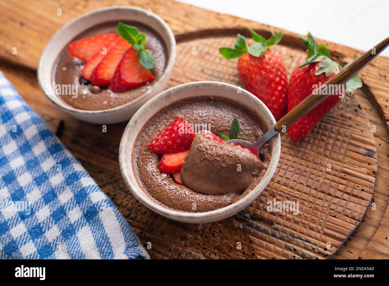 Chocolate mousse a dessert of French origin, whose base is egg white