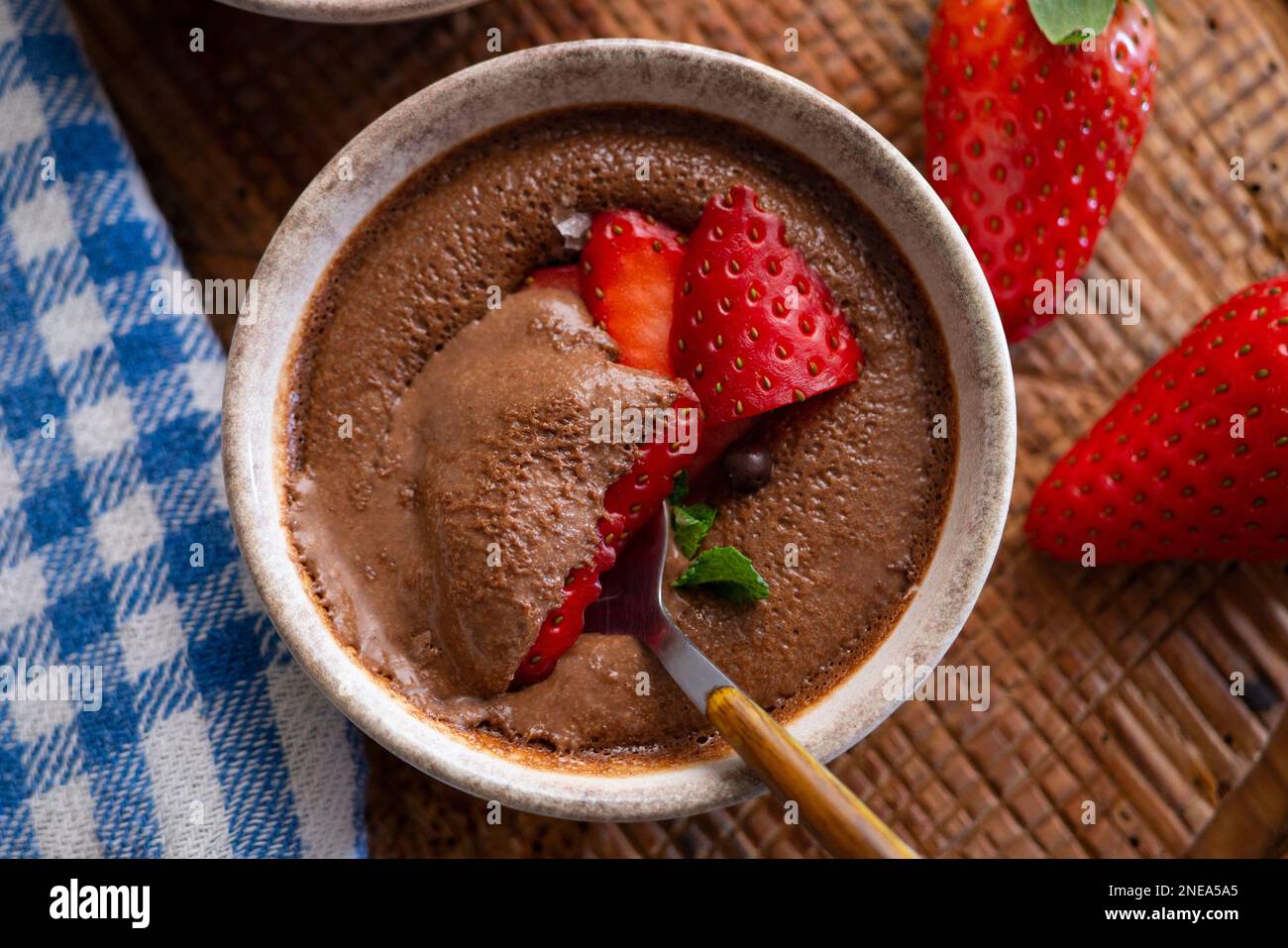 Chocolate mousse a dessert of French origin, whose base is egg white