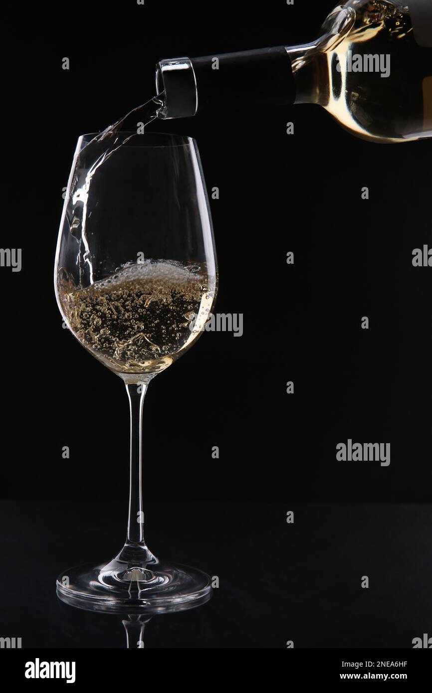 Fancy Glass of Chardonnay Wine Stock Photo - Image of object, alcohol:  29310328