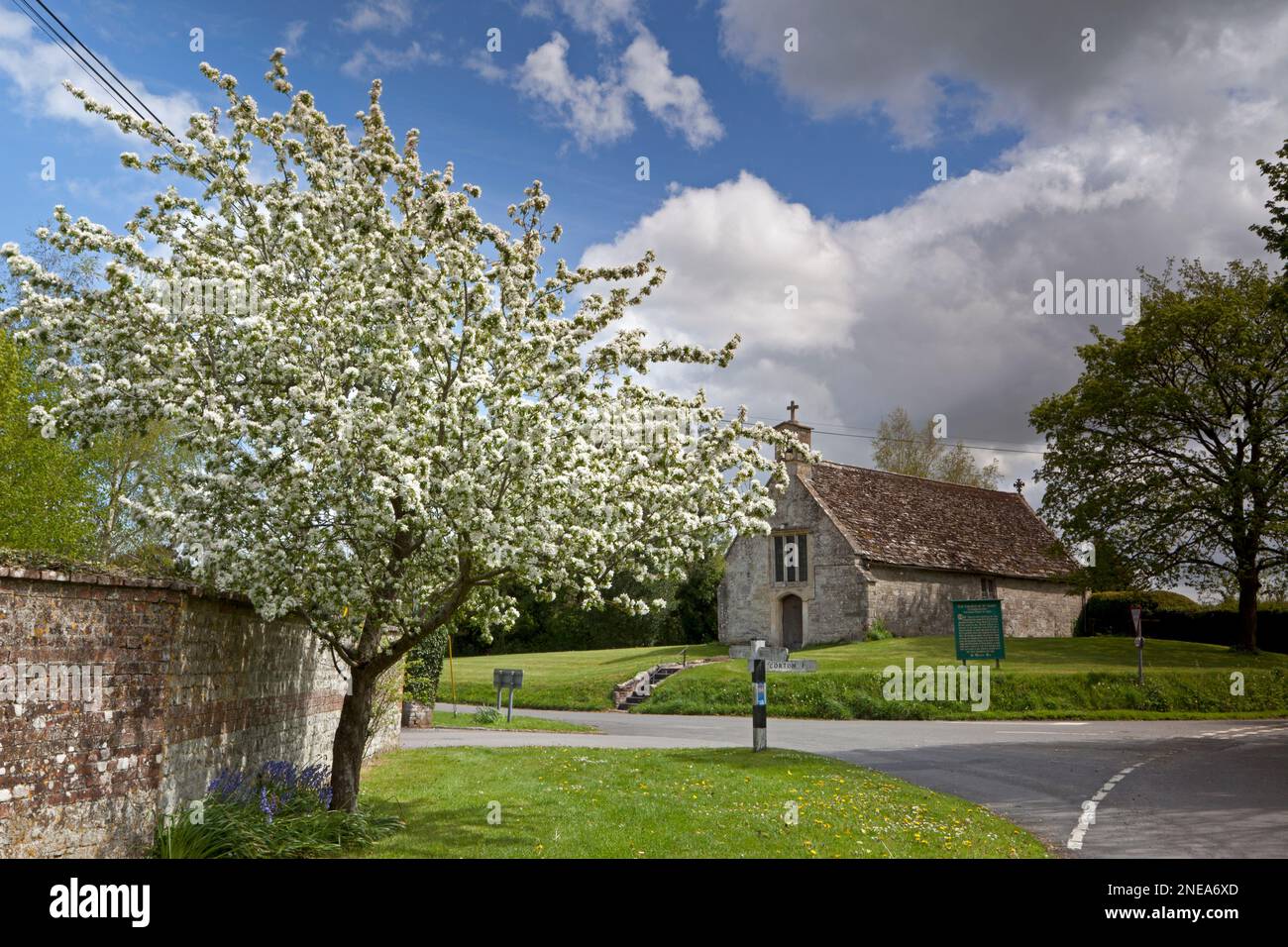 The Church of St. James in the village of Tytherington, near Warminster in Wiltshire. Stock Photo