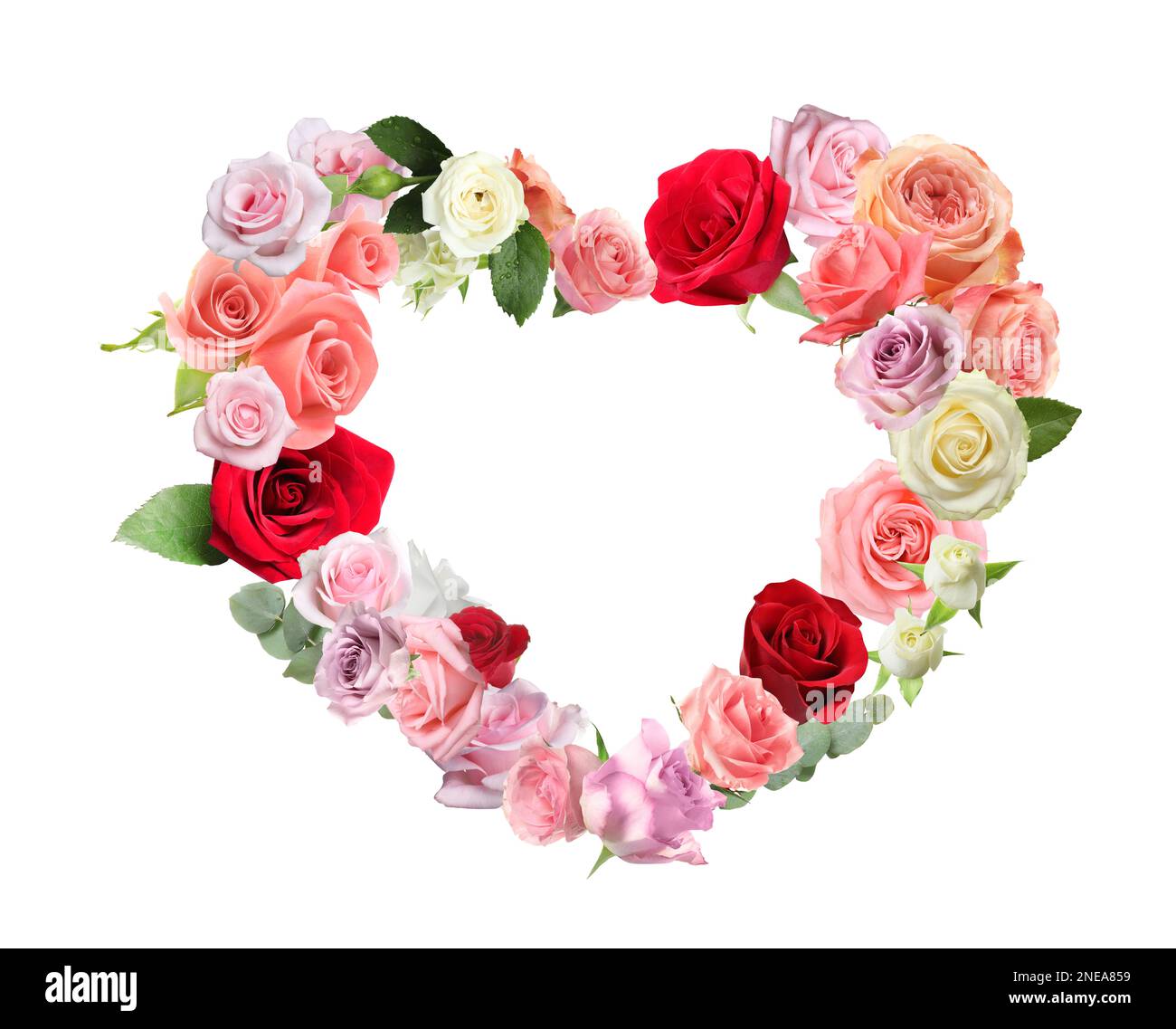 Heart symbol made roses hi-res stock photography and images - Alamy