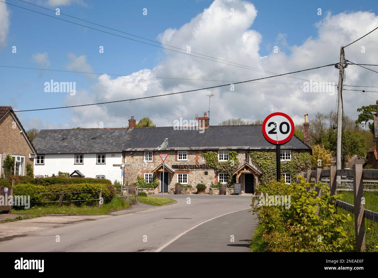 The village of Broad Chalke, south-west of Salisbury in Wiltshire. Stock Photo