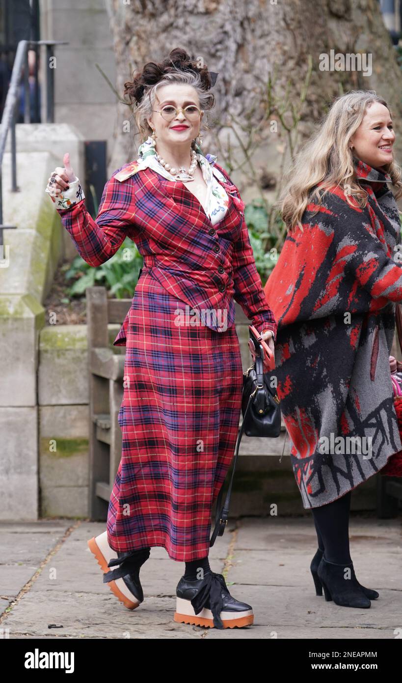 Helena Bonham Carter left Arrives For A Memorial Service To Honour helena-bonham-carter-left-arrives-for-a-memorial-service-to-honour