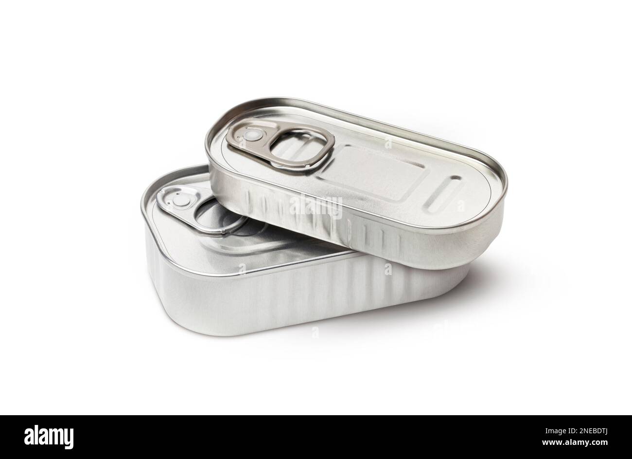 Preserve fish can isolated on white background. Clipping path Stock