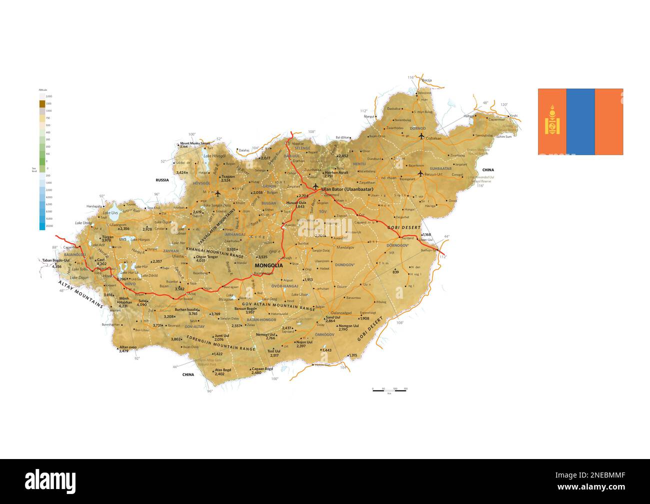 Physical And Political Map Of Mongolia Adobe Illustrator Ai   Physical And Political Map Of Mongolia Adobe Illustrator Ai 3507x2480 2NEBMMF 