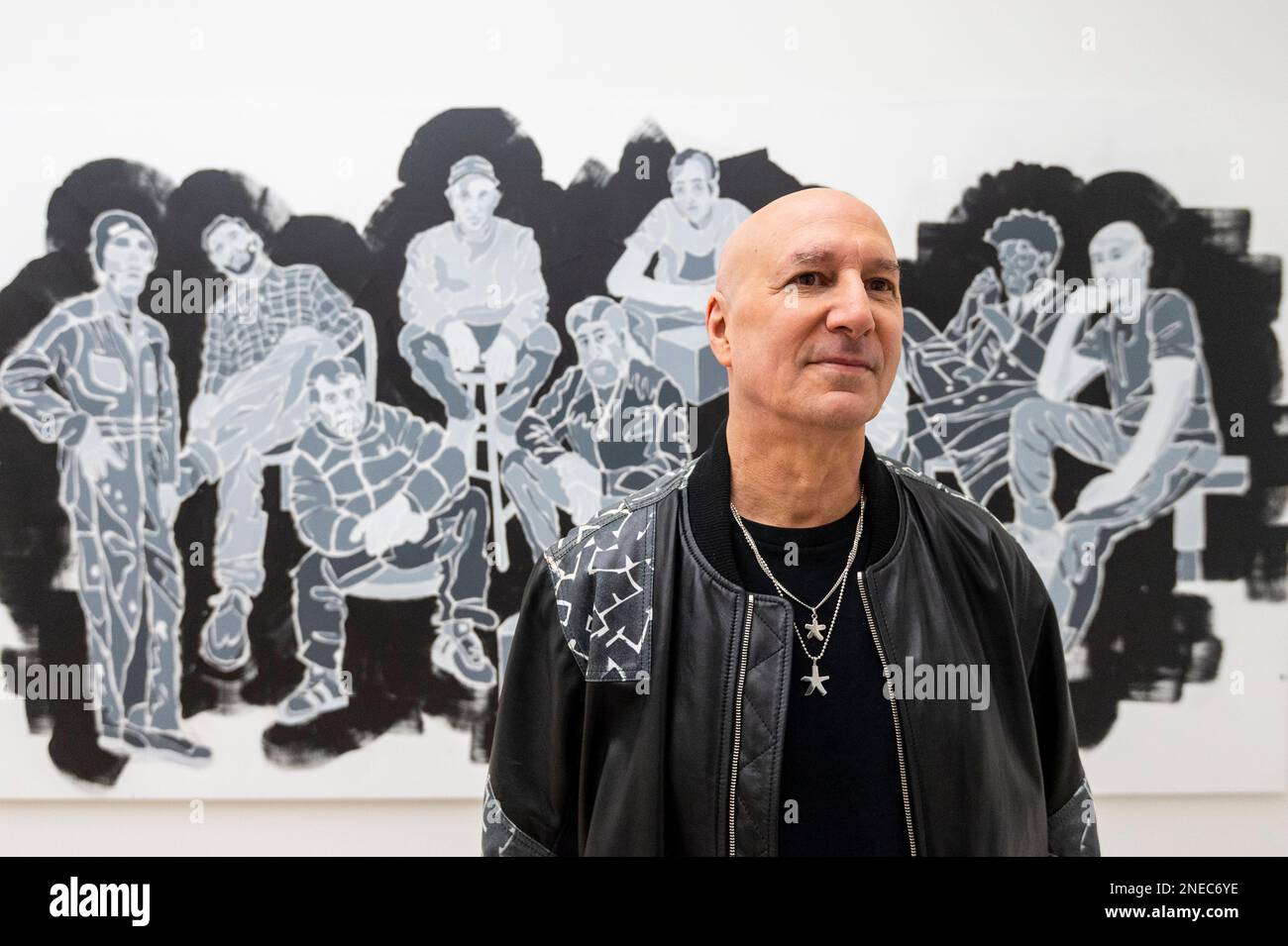 AMSTERDAM - The new mural by street artist Shepard Fairey, on the side wall  of the STRAAT Museum. The American artist is best known for his famous HOPE  poster of Barack Obama., image size:1300x955