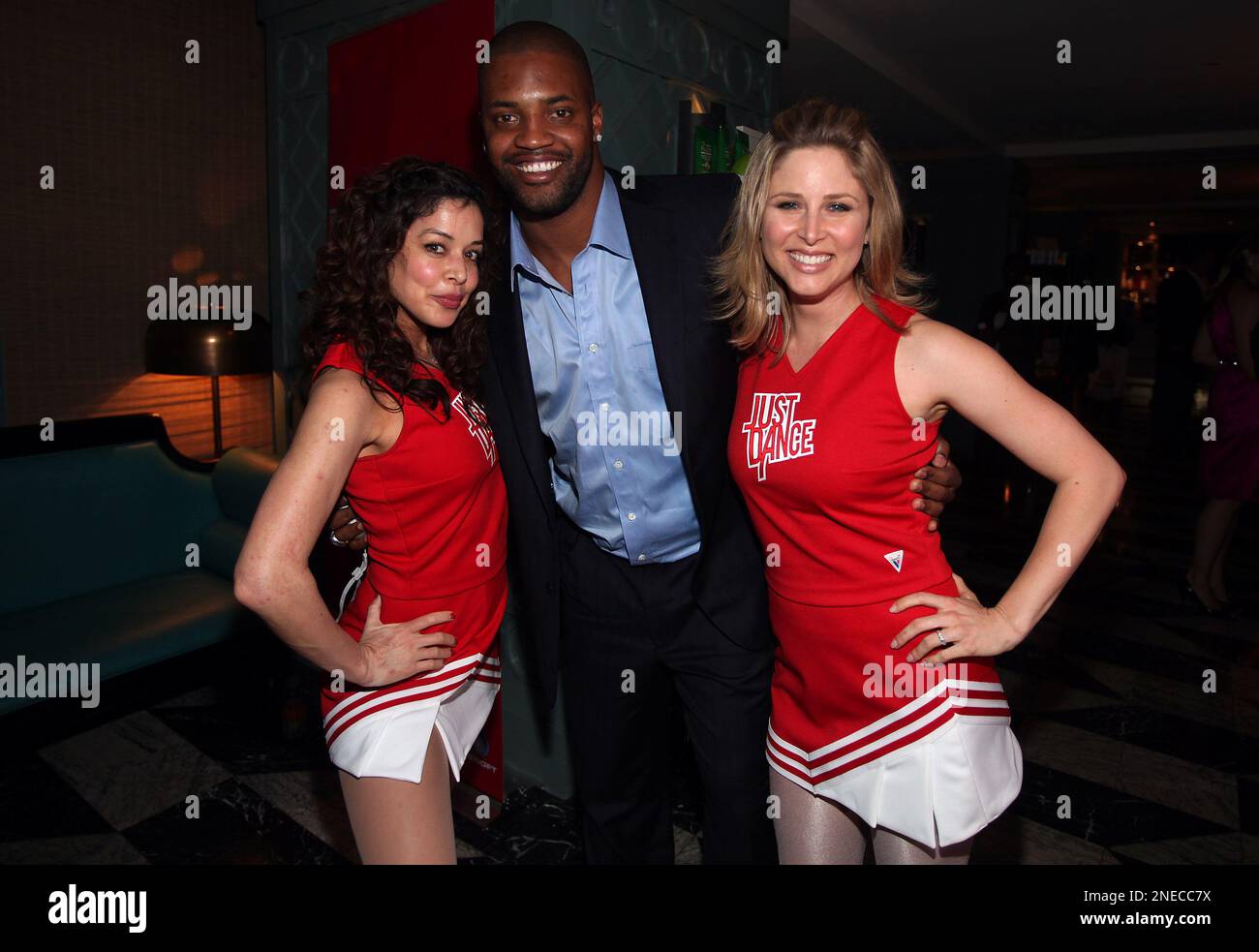 Poppi Monroe, Tank Daniels and Dana Pauley attends Ubisoft's Just Dance