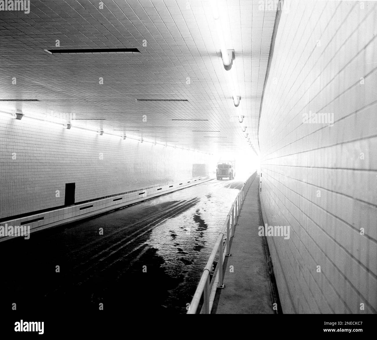 This is an interior view of the 80,000,000 Brooklynbattery tunnel