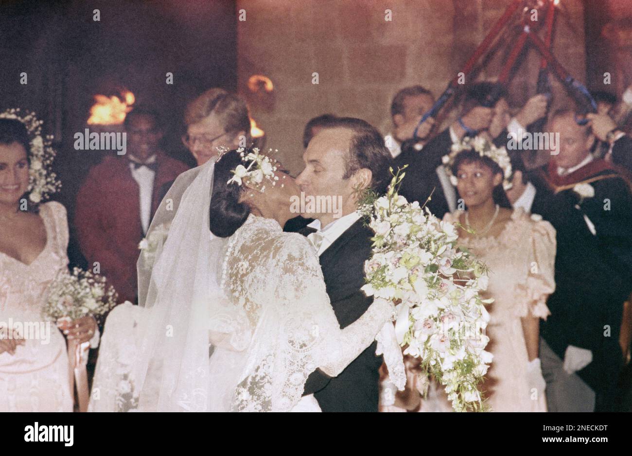 American singer Diana Ross is shown with her new husband Arne Naess, Jr