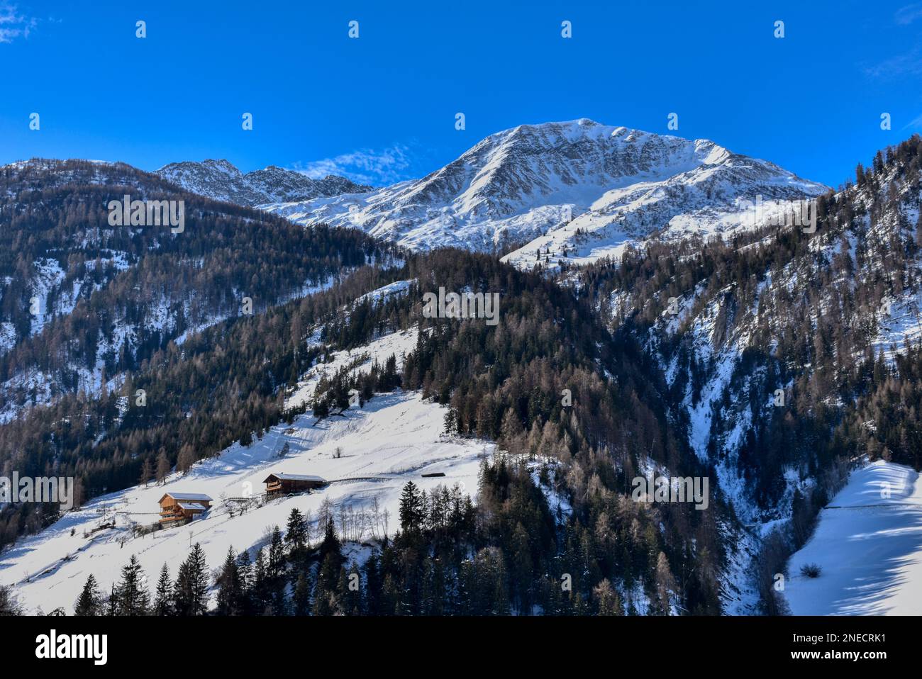 Virgen, Virgental, Winter, verschneit, Schnee, weiß, Weiler, Bauernhof ...