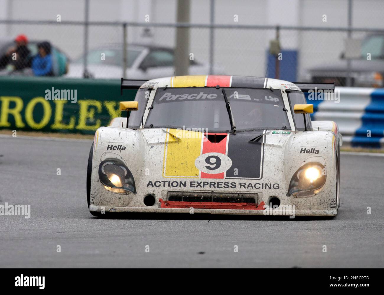 The Action Express Racing Porsche Riley enters a turn during the Rolex ...