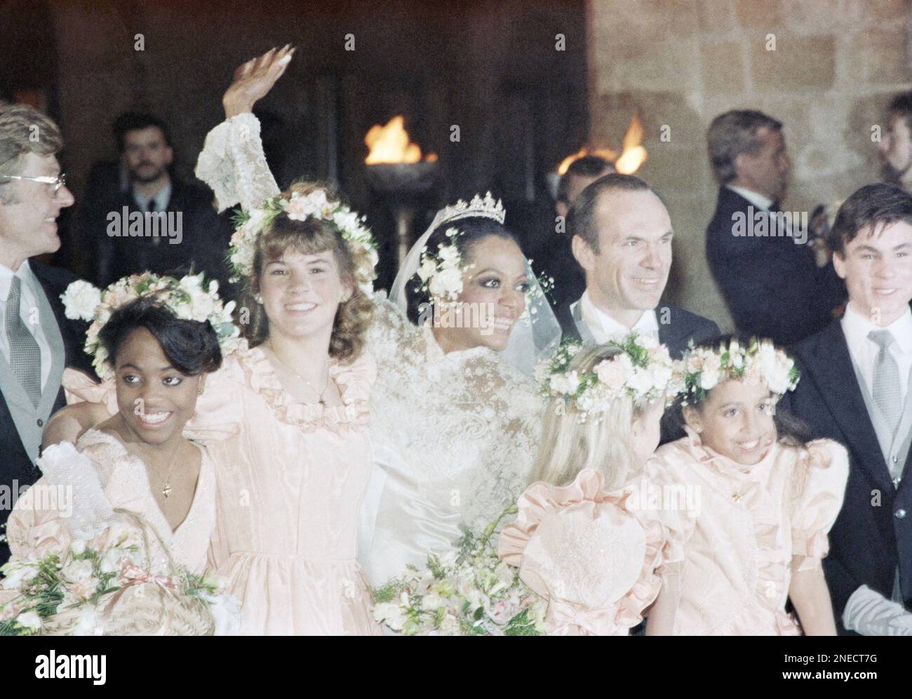 American singer Diana Ross is shown with her new husband Arne Naess, Jr