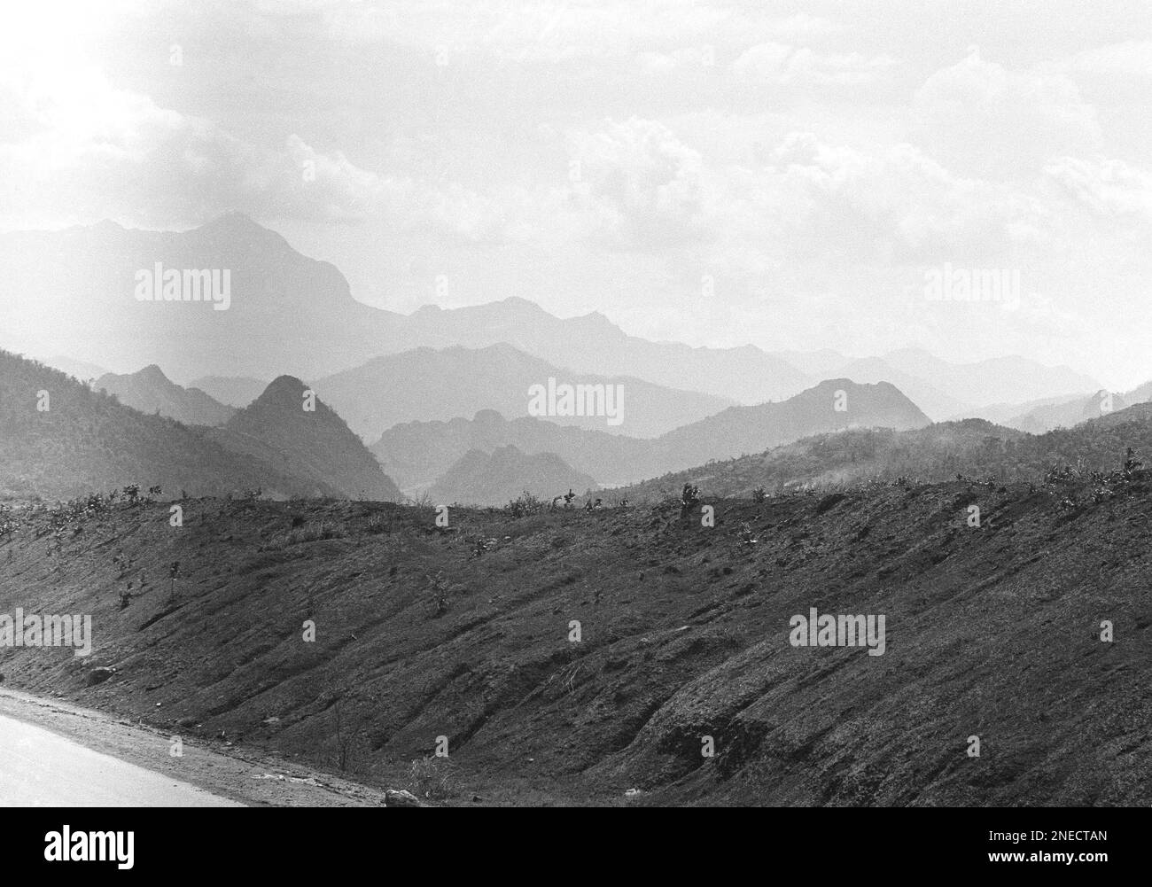 Mutter S Ridge Looking strangely peaceful, mountain ridges fade mack into the distance ...