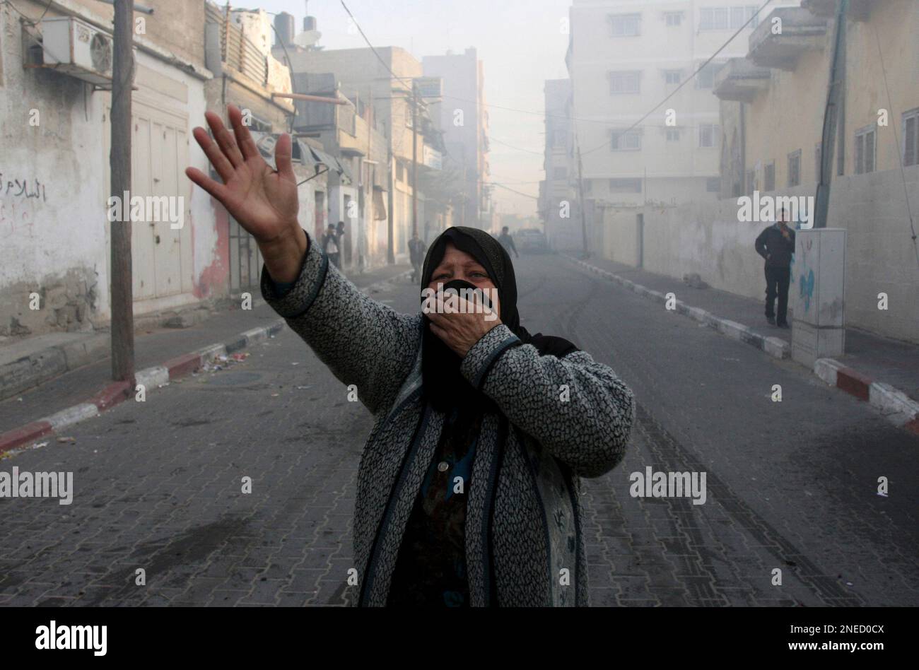 FILE - In this Jan. 14, 2009 file photo, a Palestinian woman covers her ...