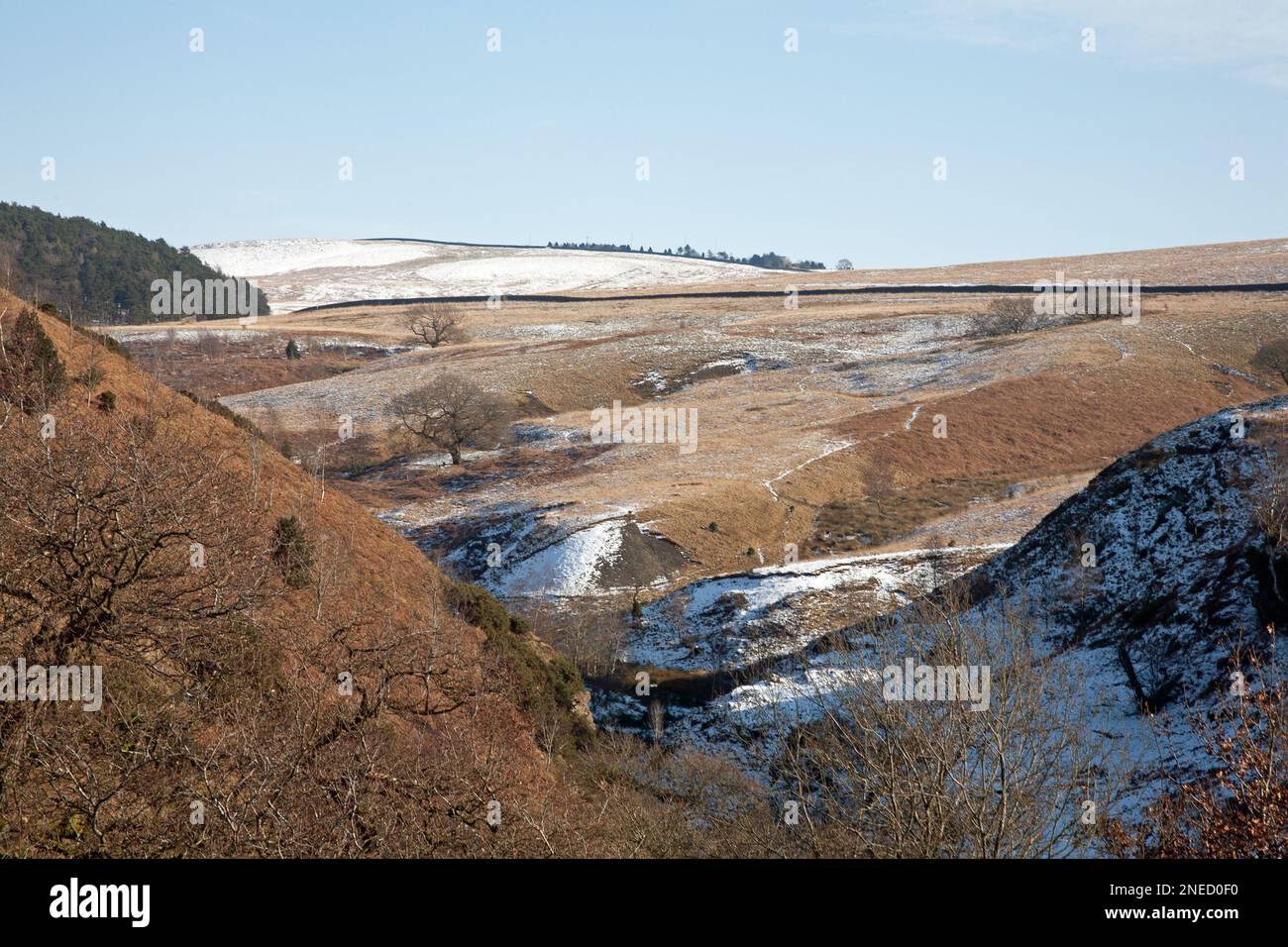 Winter view Lyme Handley Lyme Park Cheshire England Stock Photo Alamy