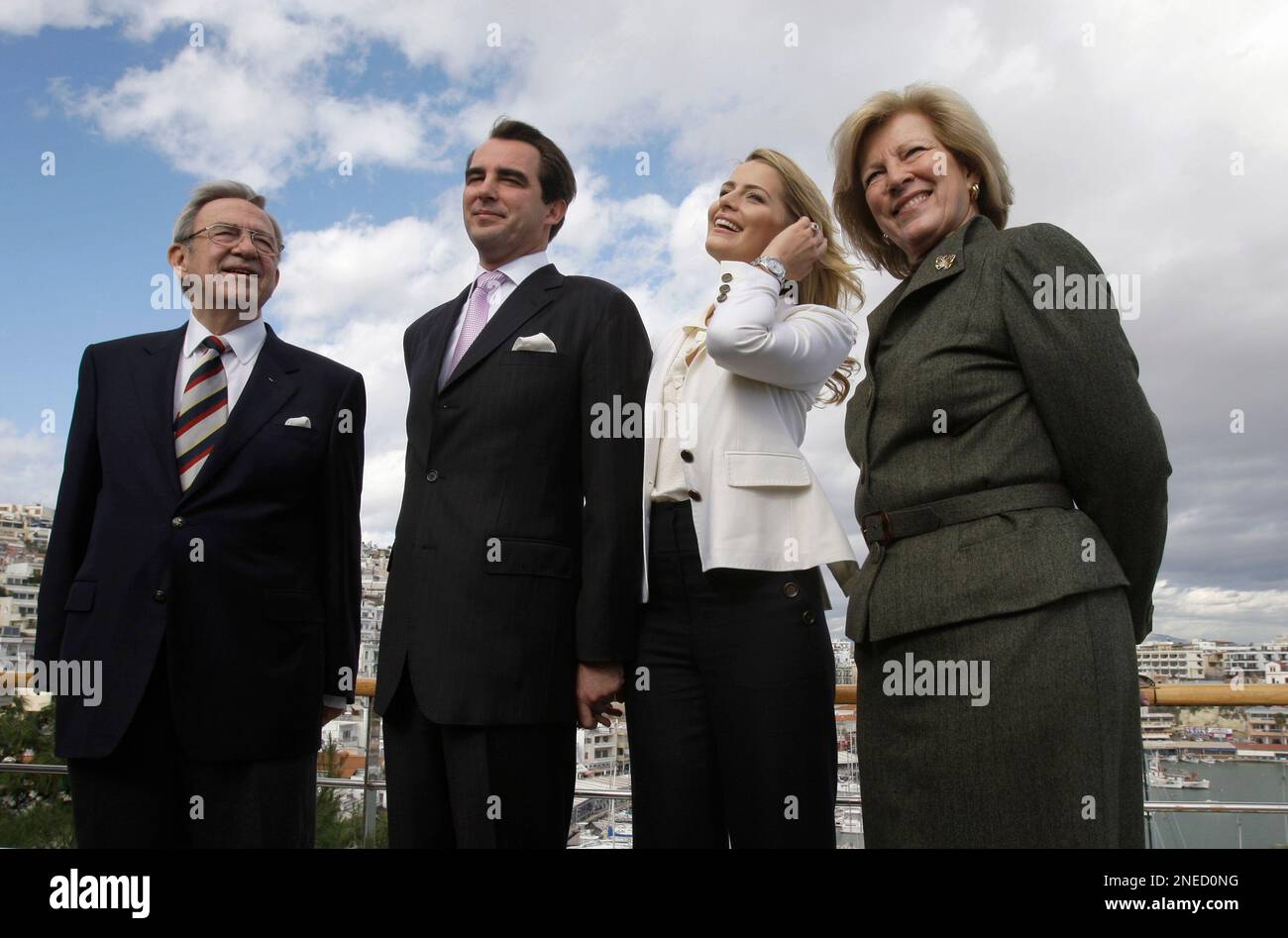 Former King Constantine of Greece, left , and his wife Queen AnneMarie