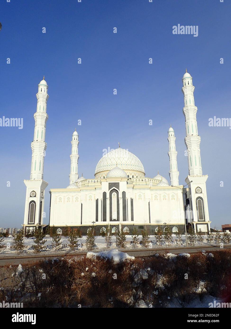 The Hazrat Sultan Mosque in Astana, Kazakhstan Stock Photo