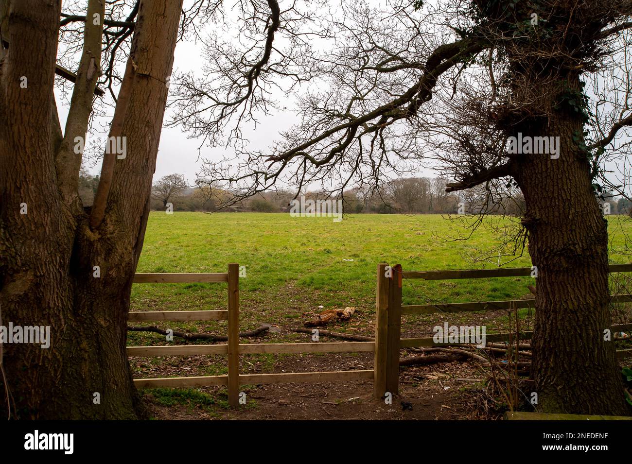 Windsor, Berkshire, UK. 16th February, 2023. A large area of green belt