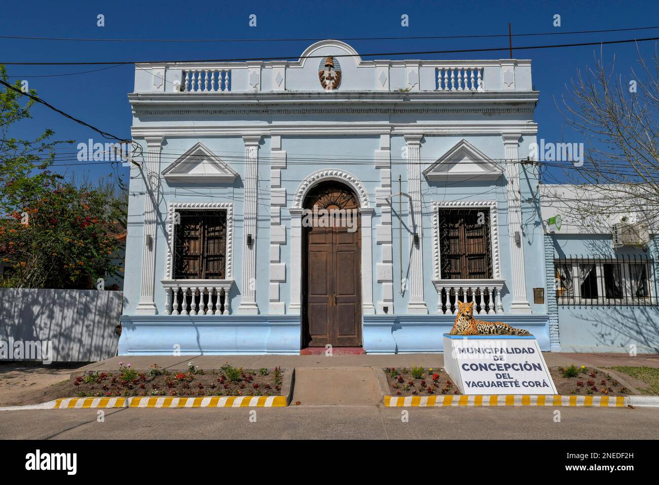 City Hall of Concepcion del Yaguarete Cora, Jaguar, Corrientes Province, Argentina Stock Photo