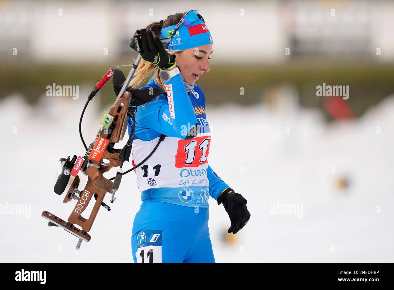 Lisa Vittozzi, of Italy, at the shooting range during the Single Mixed  Relay event at the Biathlon World Championships in Oberhof, Germany,  Thursday, Feb. 16, 2023. (AP PhotoMatthias Schrader Stock Photo - Alamy