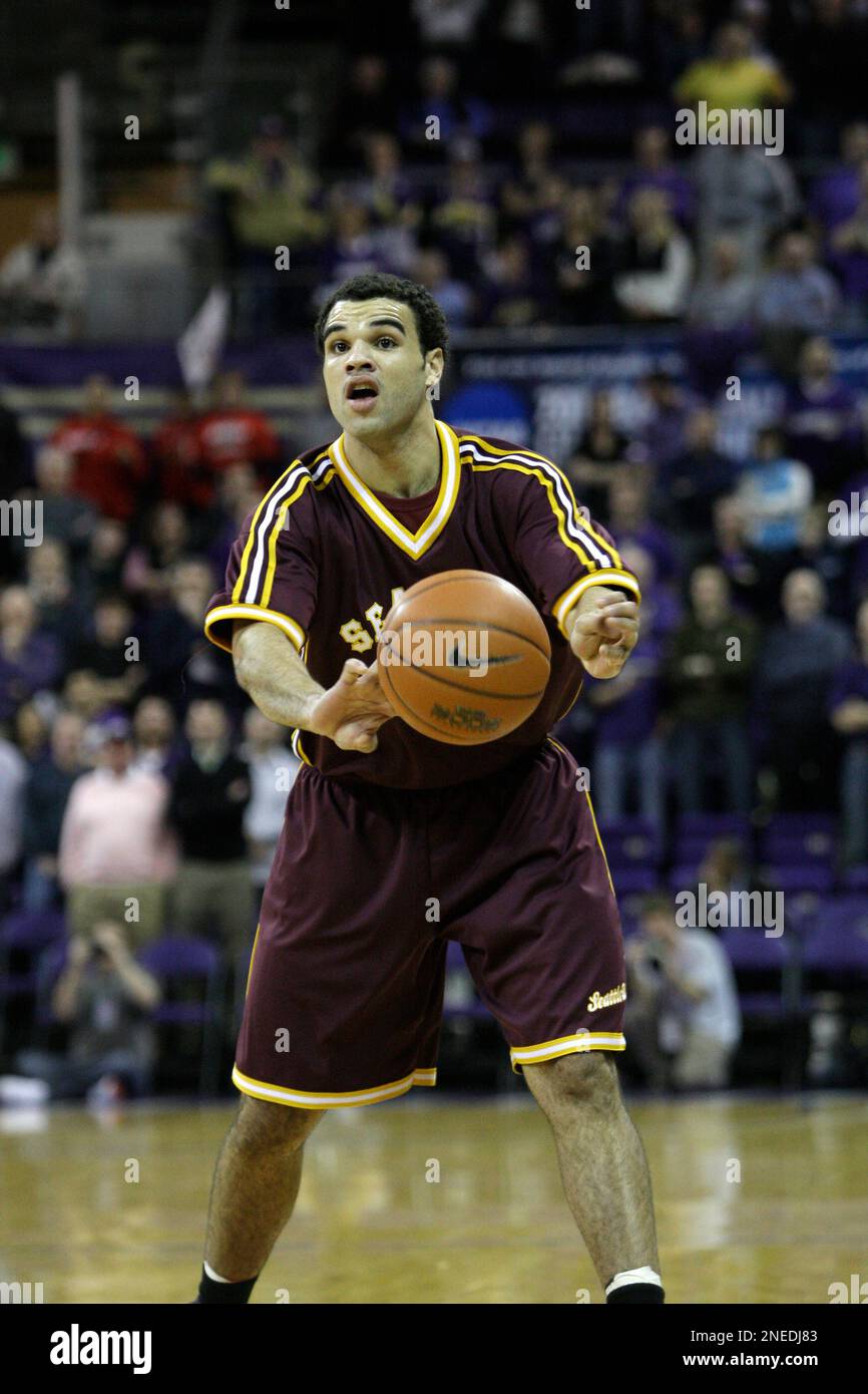 Seattle's Mike Boxley in action during an NCAA basketball game Tuesday