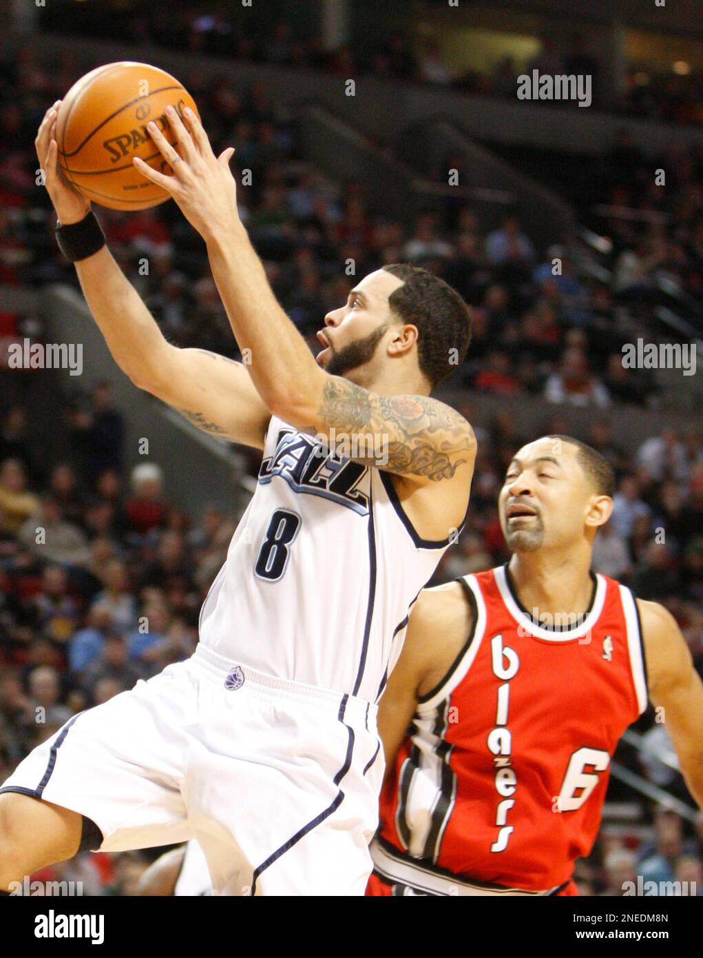 New Jersey Nets player Deron Williams during the first half against the  Utah Jazz at EnergySolutions Arena in Salt Lake City on Saturday. (AP  Photo/The Salt Lake Tribune/Kim Raff Stock Photo 