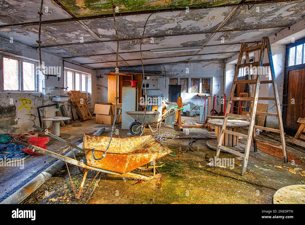 Lost Places former workshop Stock Photo